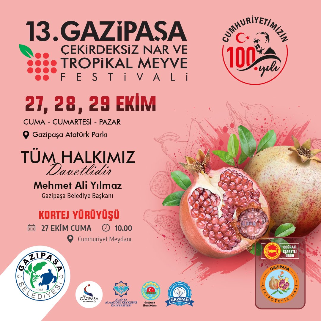 14.Gazipaşa Çekirdeksiz Nar Ve Tropikal Meyve Festivali
